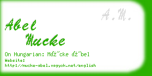 abel mucke business card